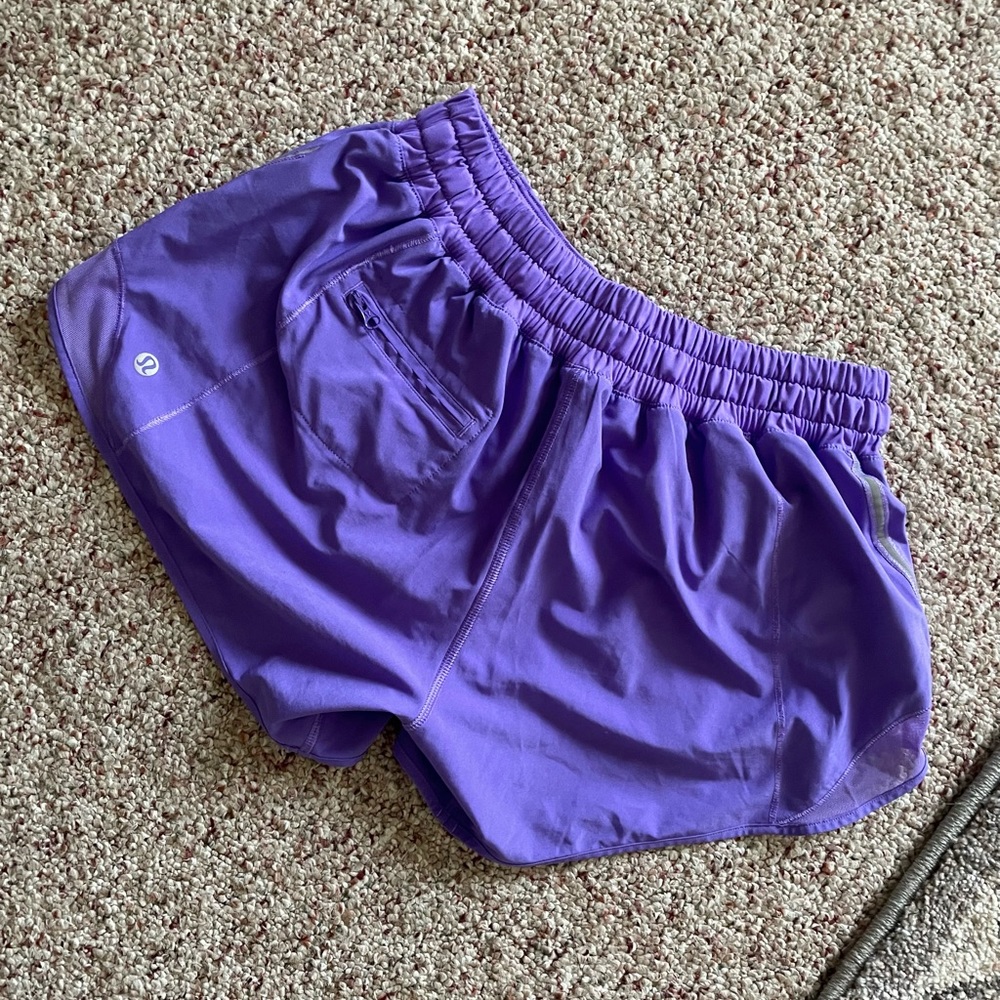 COPY - Lululemon Purple Hotty Hot shorts 4”